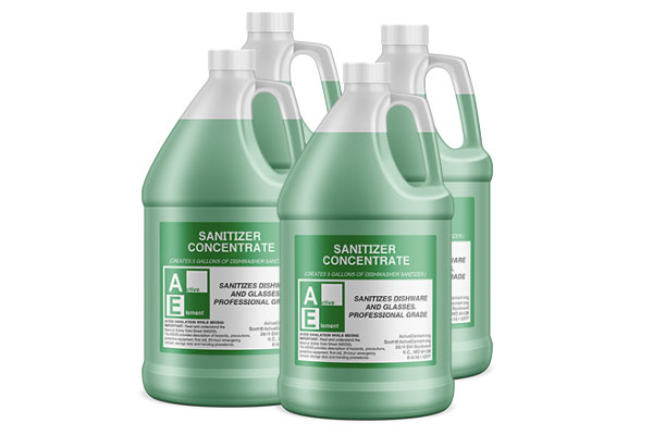 Dishwasher Sanitizer, Commercial-Grade, Each Bottle Makes a 5-gallon pail