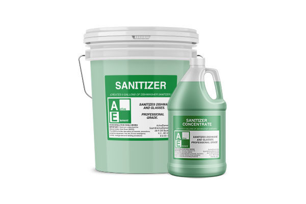 Dishwasher Sanitizer, Commercial-Grade, Each Bottle Makes a 5-gallon pail -  Active Element