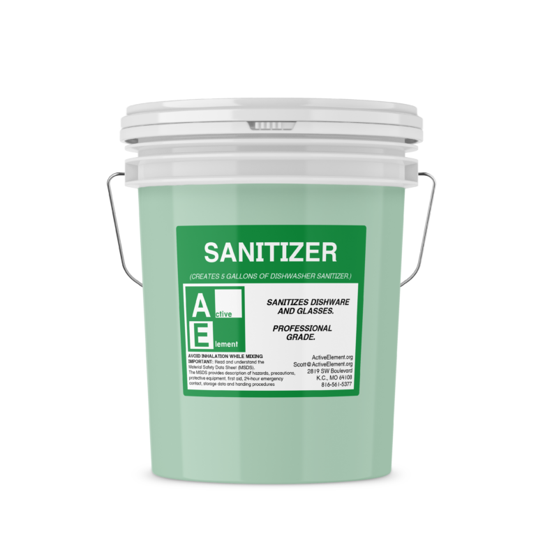 Dishwasher Sanitizer, CommercialGrade, Each Bottle Makes a 5gallon pail Active Element